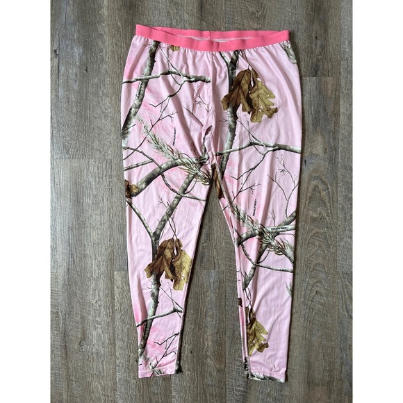 REALTREE CAMO WOMENS PINK CAMO LEGGINGS‎ SIZE XL - Picture 1 of 6